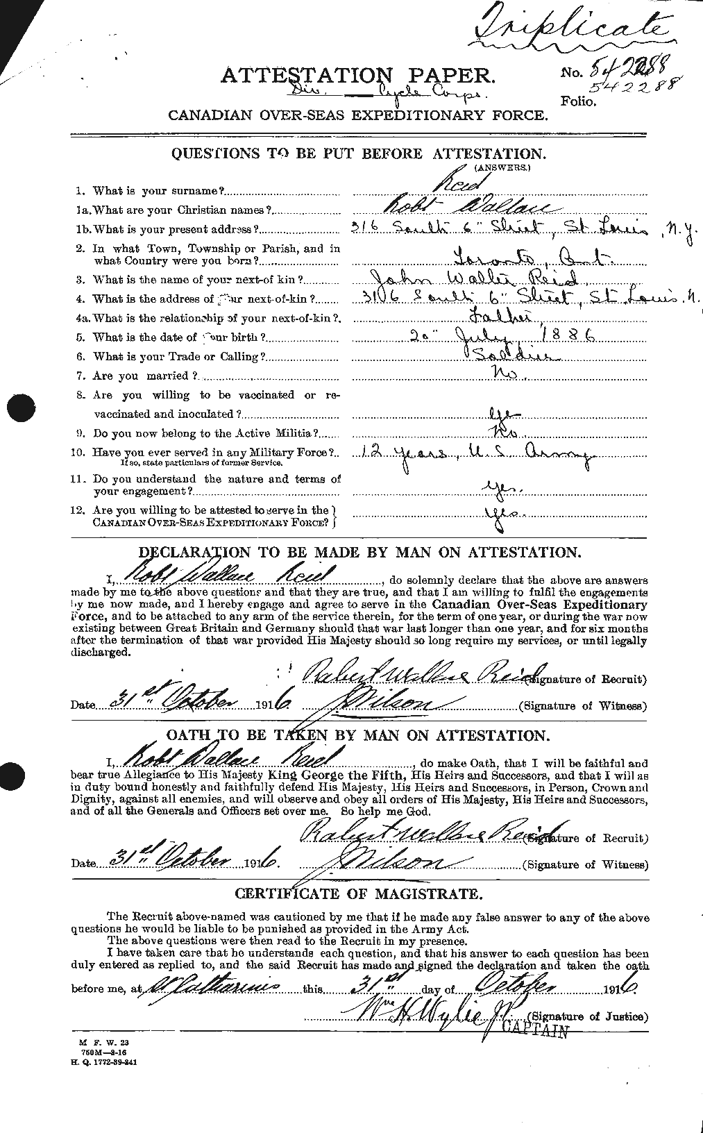 Personnel Records of the First World War - CEF 601925a