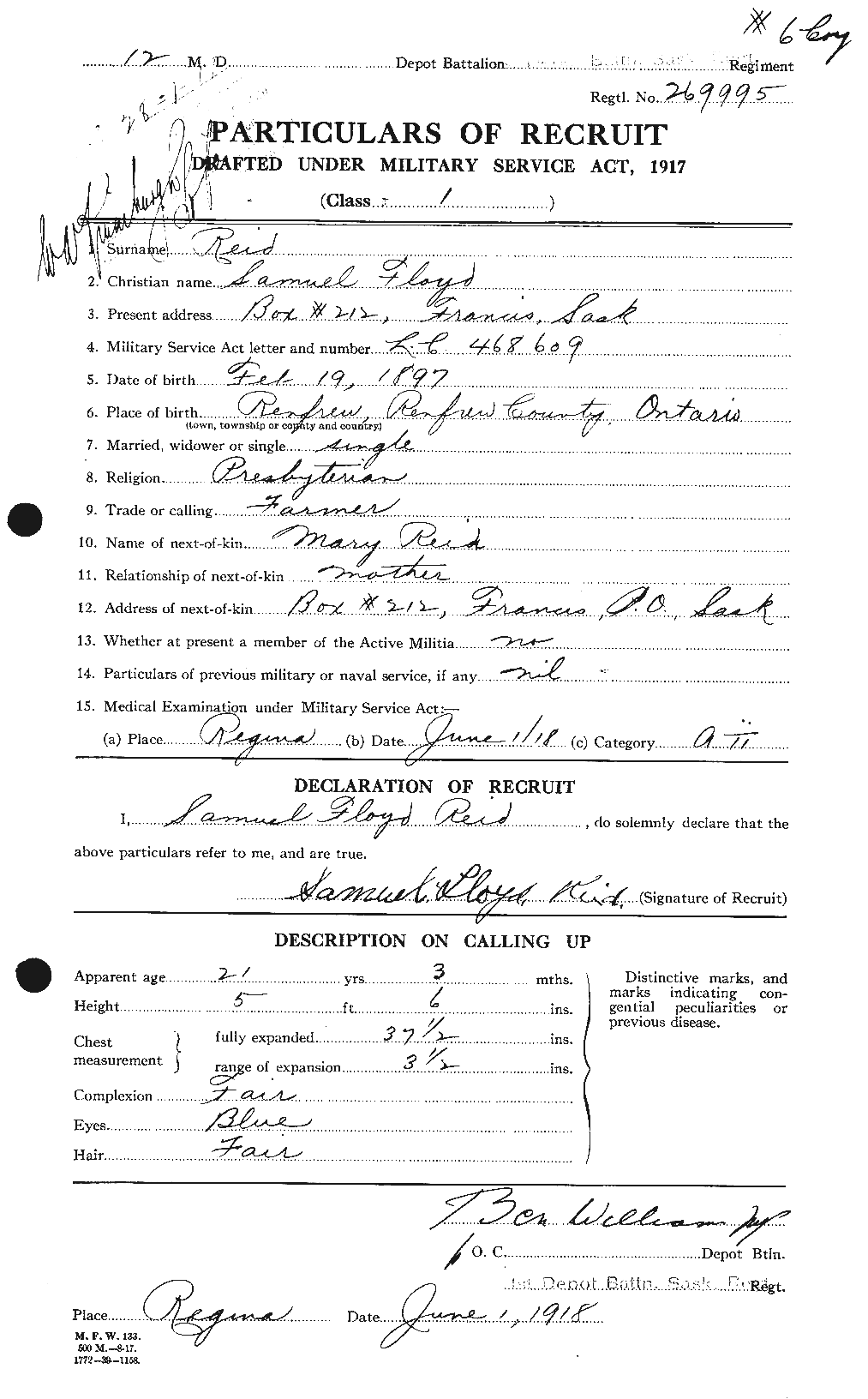 Personnel Records of the First World War - CEF 601949a