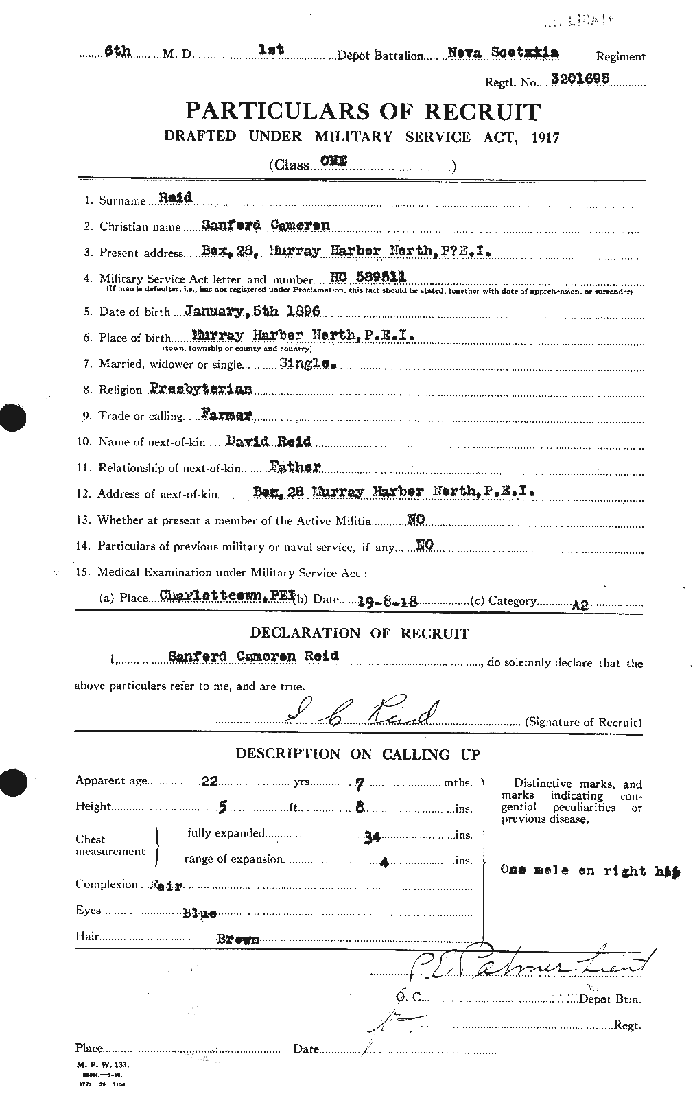 Personnel Records of the First World War - CEF 601956a