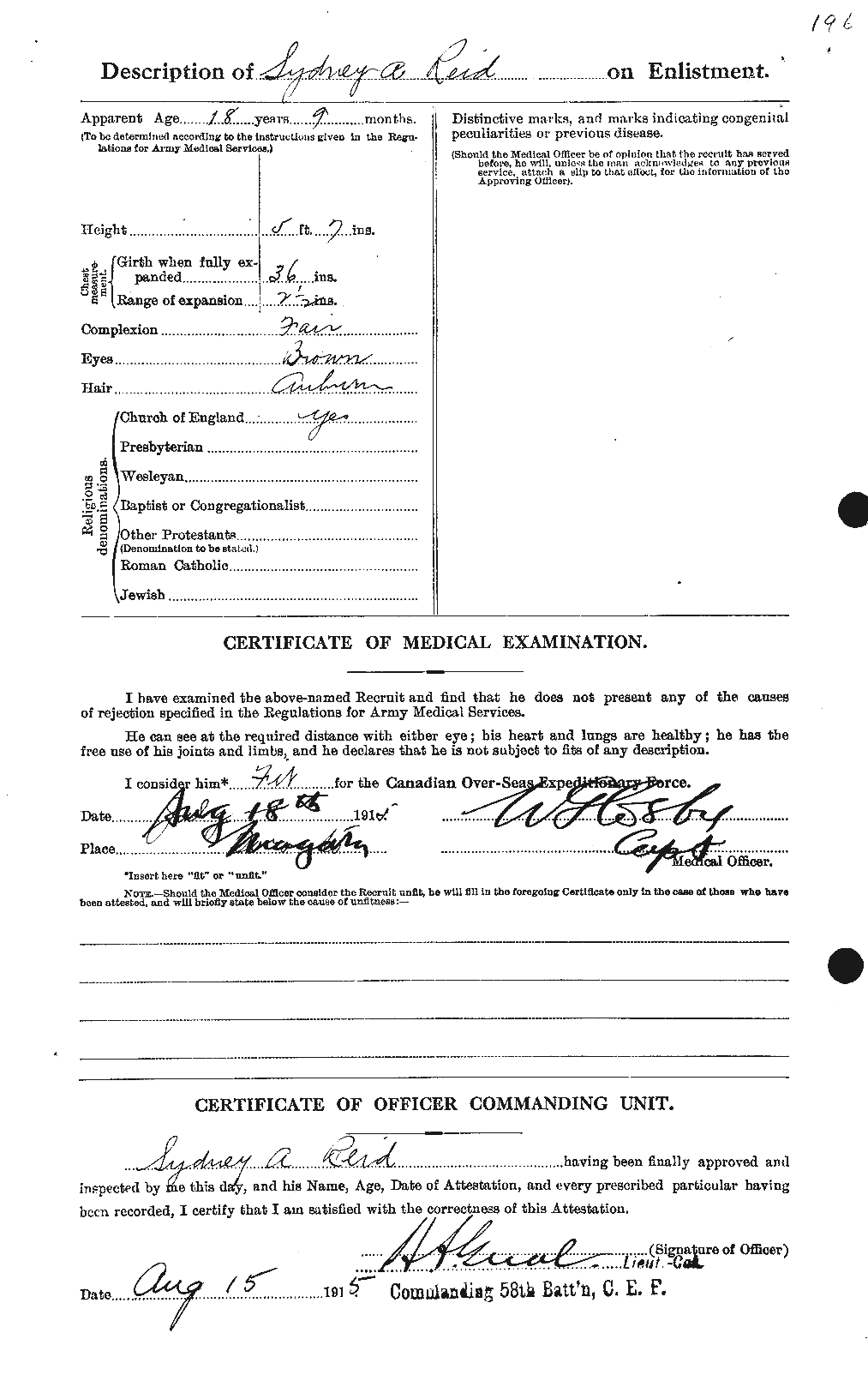 Personnel Records of the First World War - CEF 601975b