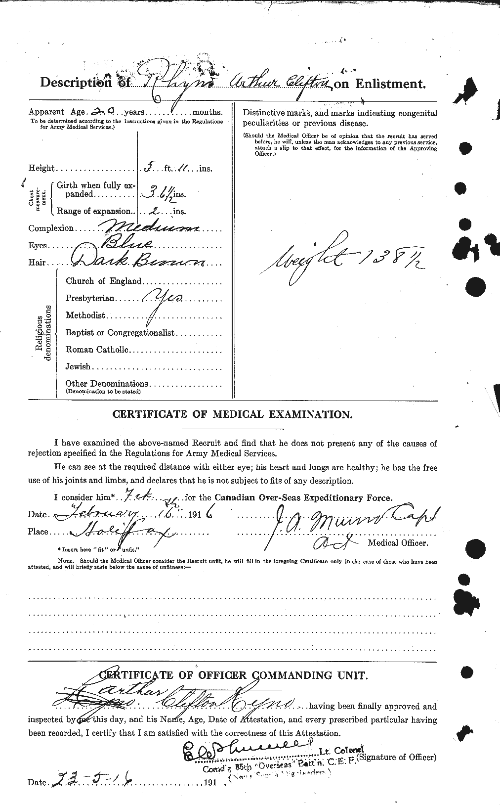 Personnel Records of the First World War - CEF 602476b