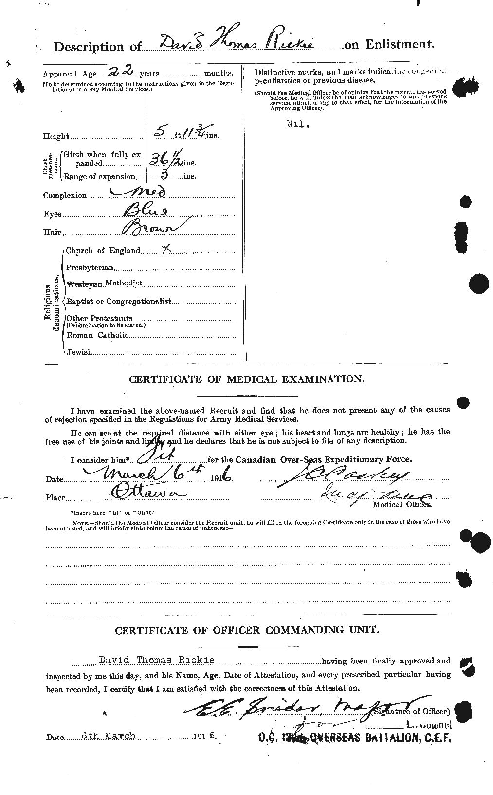 Personnel Records of the First World War - CEF 603062b