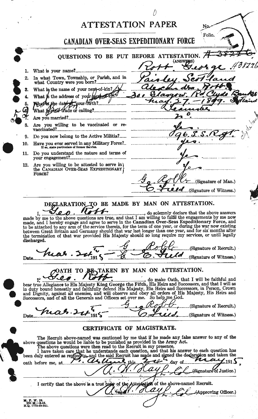Personnel Records of the First World War - CEF 603686a