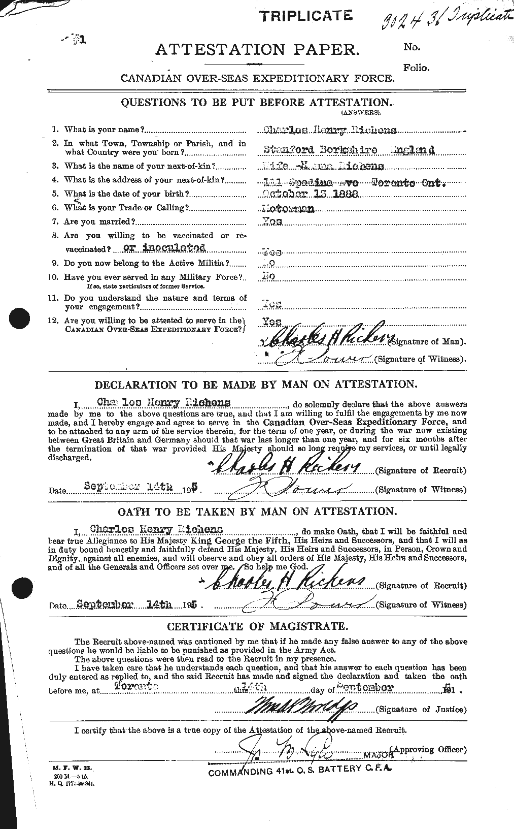 Personnel Records of the First World War - CEF 604056a