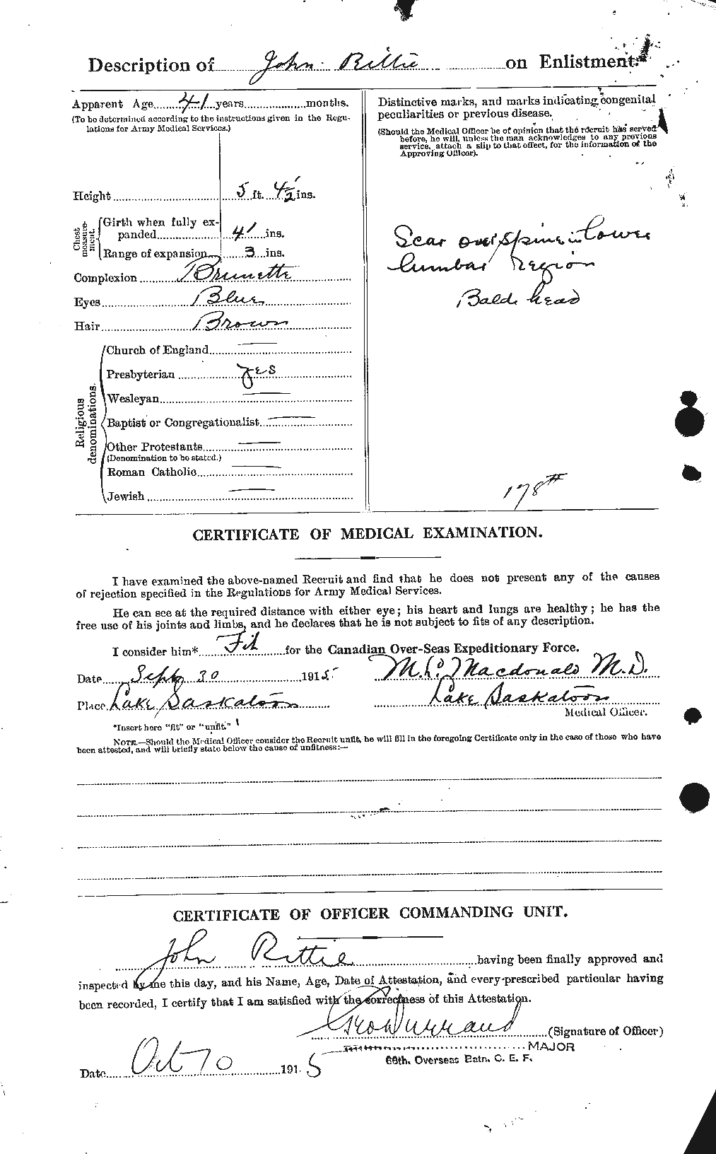 Personnel Records of the First World War - CEF 605460b