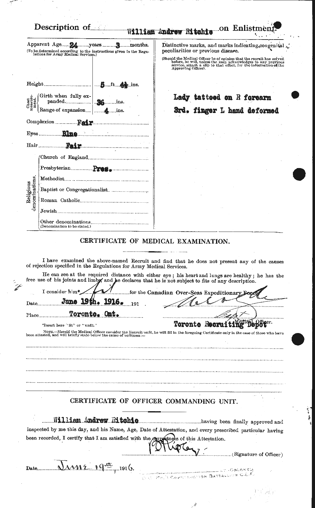 Personnel Records of the First World War - CEF 605568b