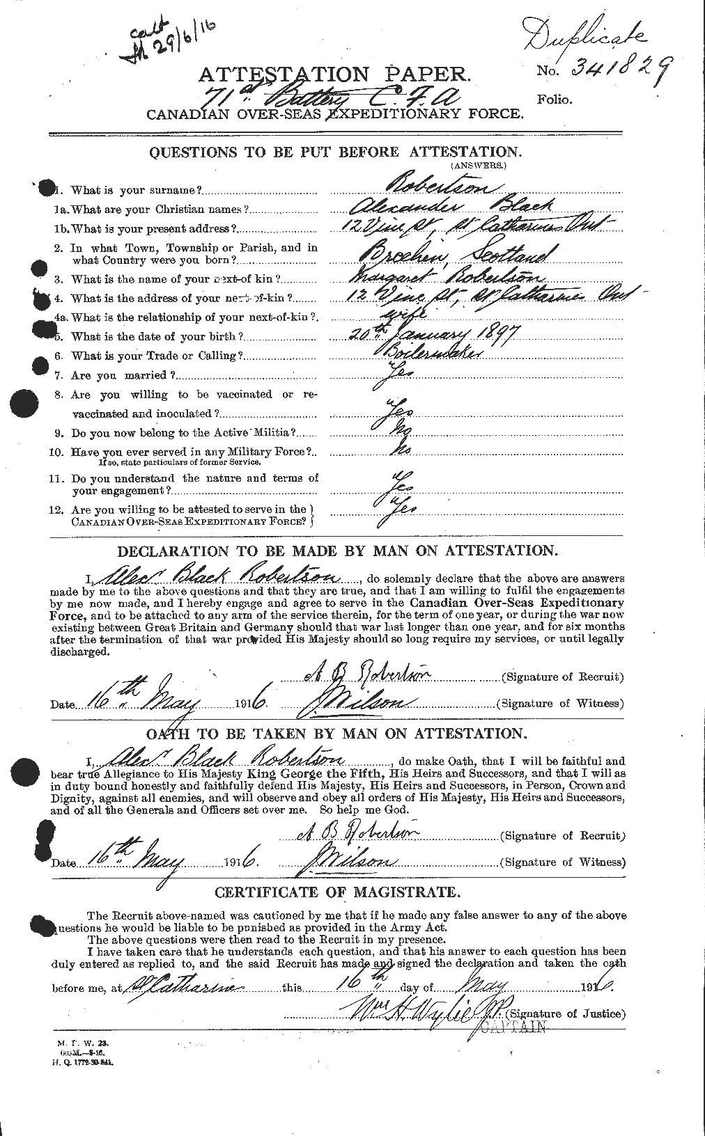 Personnel Records of the First World War - CEF 606604a