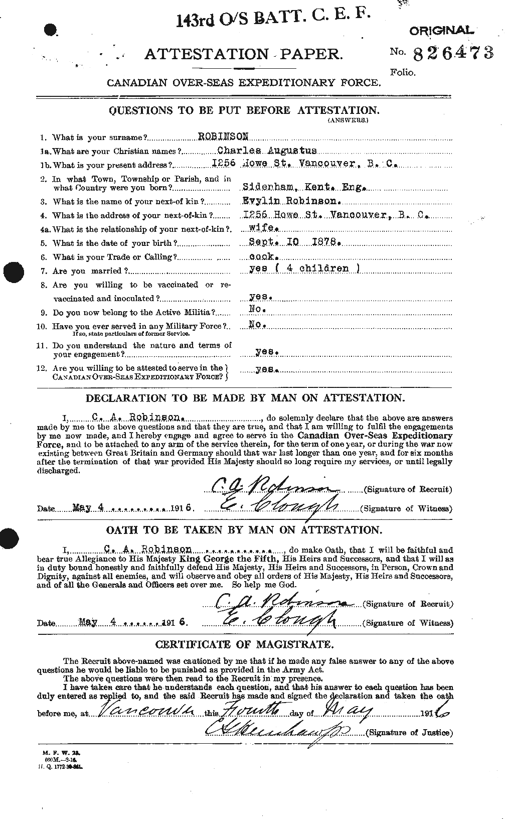 Personnel Records of the First World War - CEF 607059a