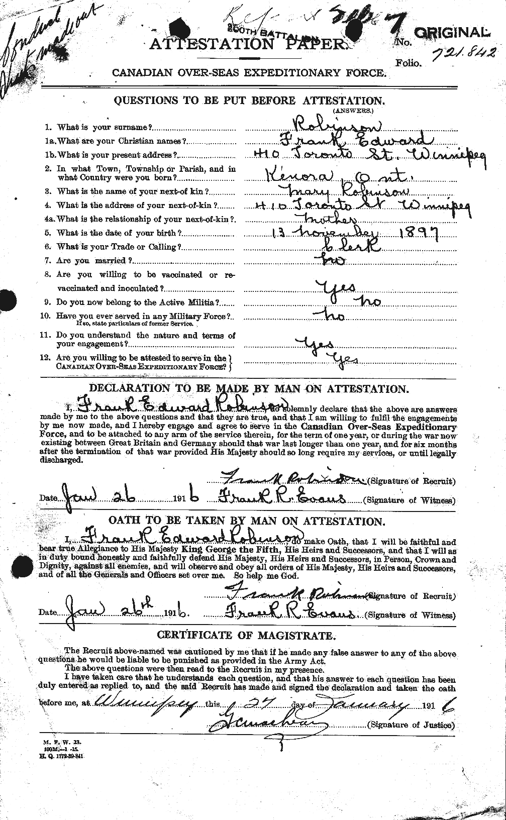 Personnel Records of the First World War - CEF 607275a