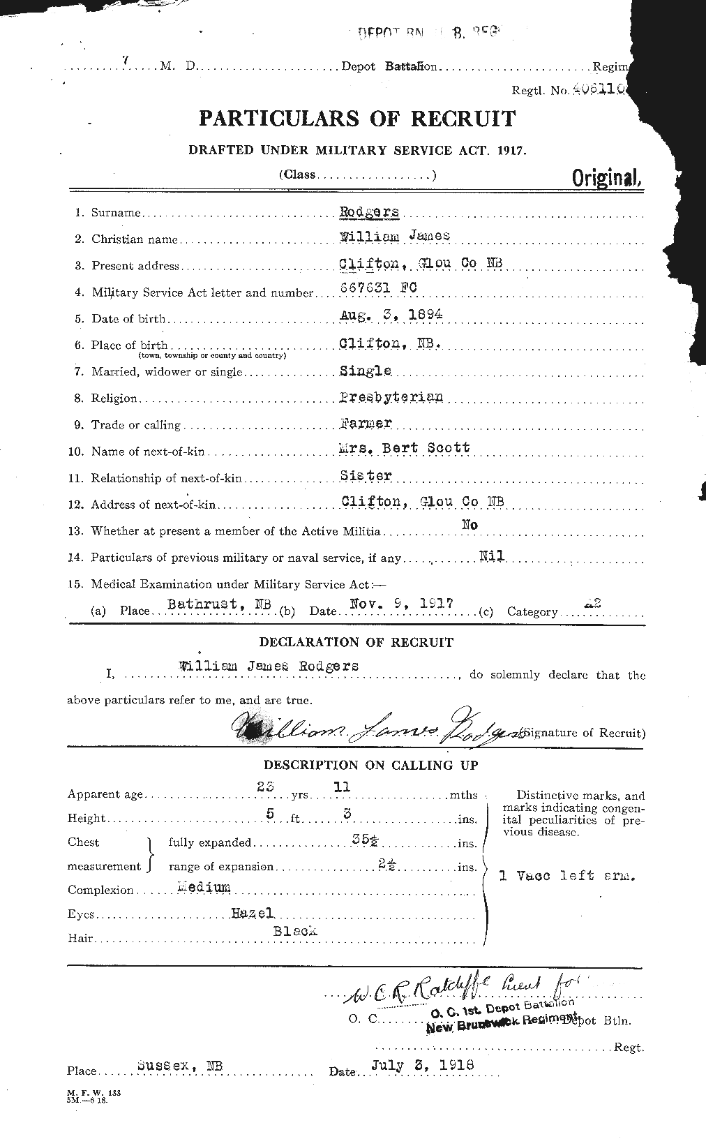 Personnel Records of the First World War - CEF 608404a