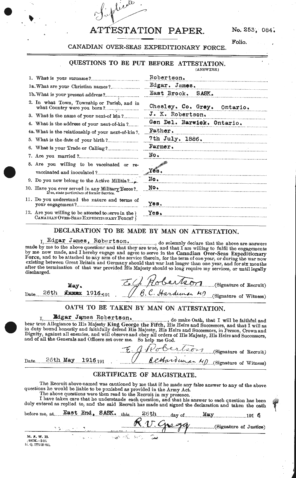 Personnel Records of the First World War - CEF 608898a
