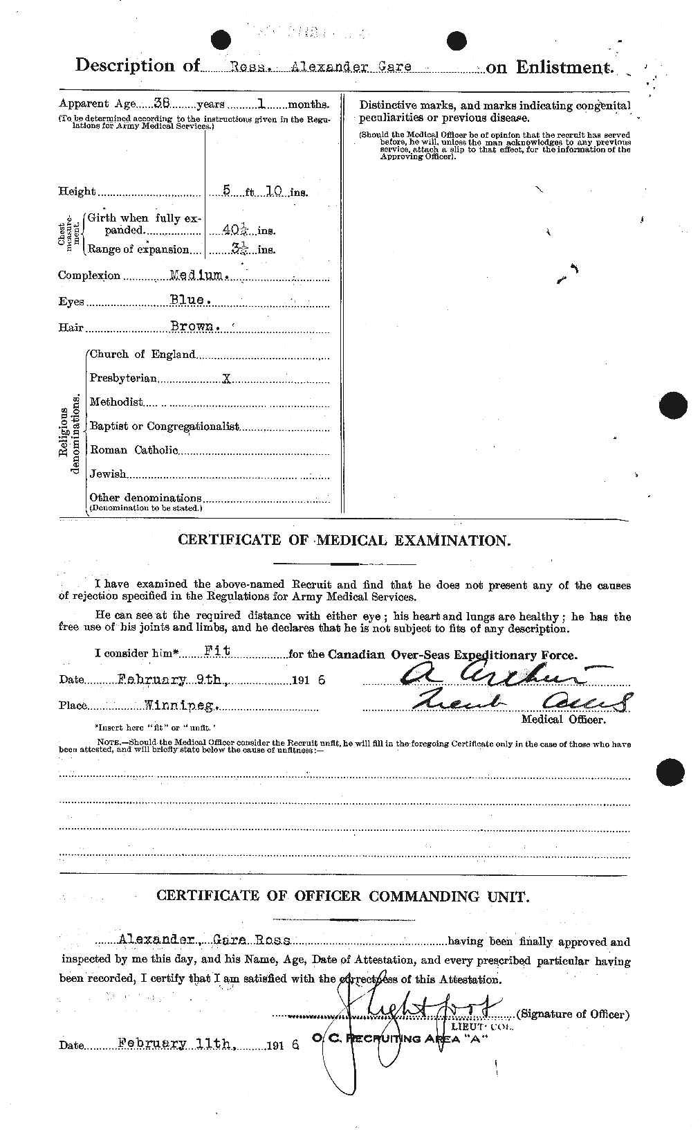 Personnel Records of the First World War - CEF 611400b