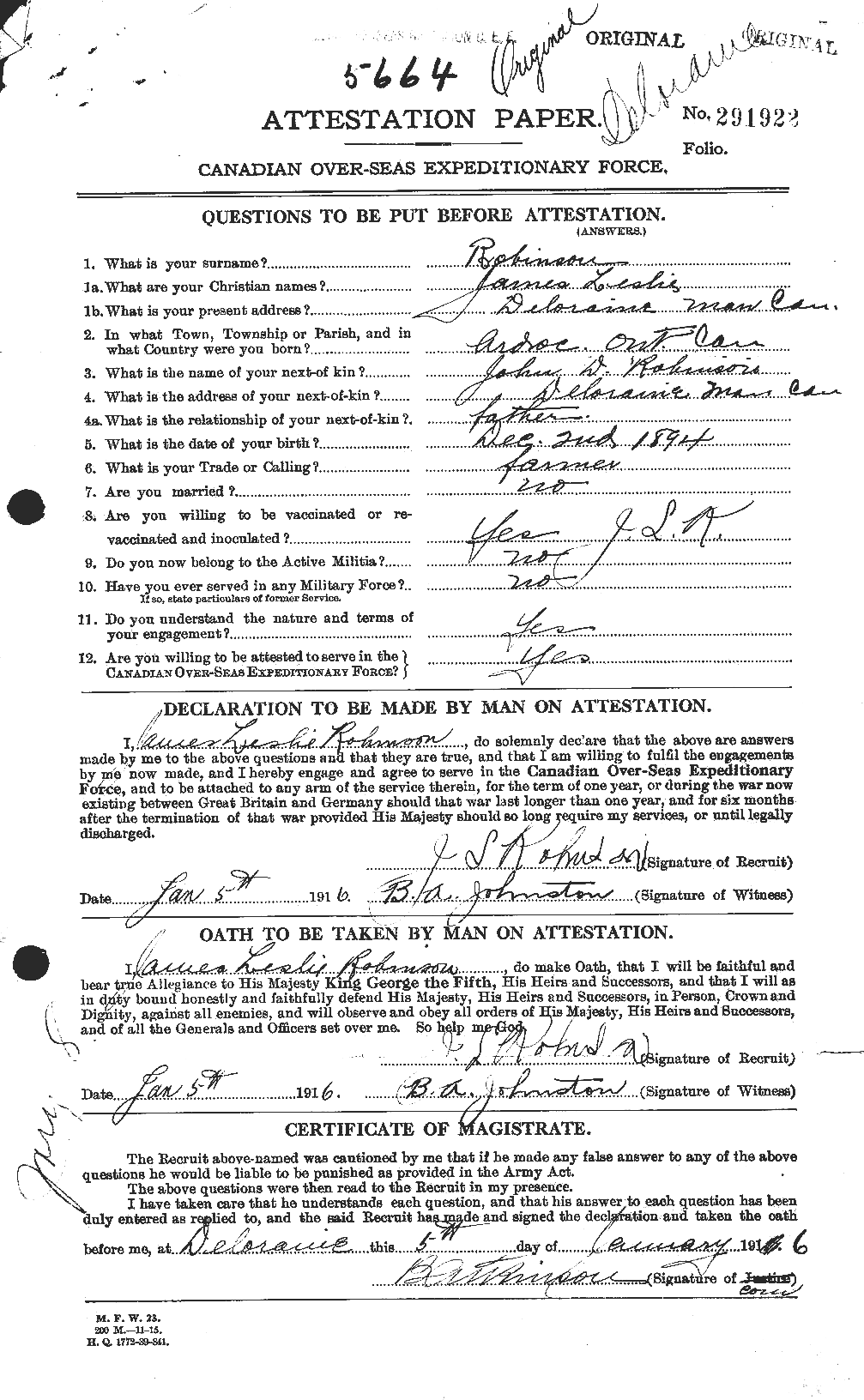 Personnel Records of the First World War - CEF 611472a