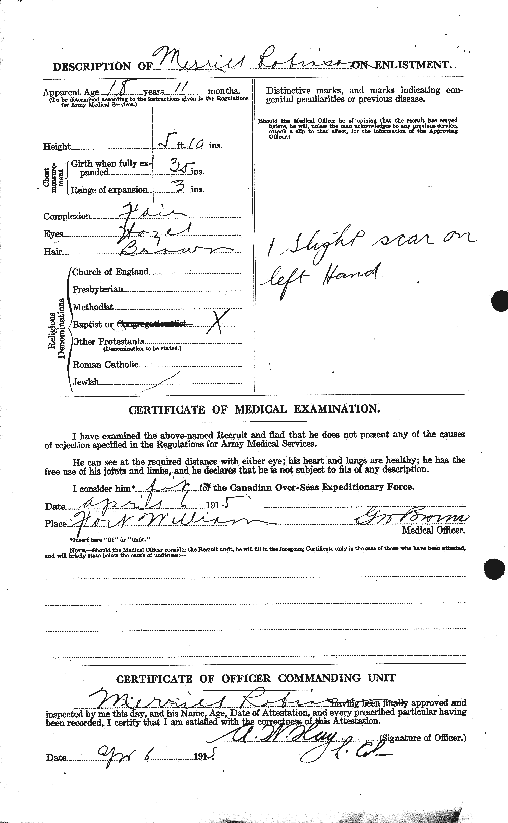 Personnel Records of the First World War - CEF 611676b