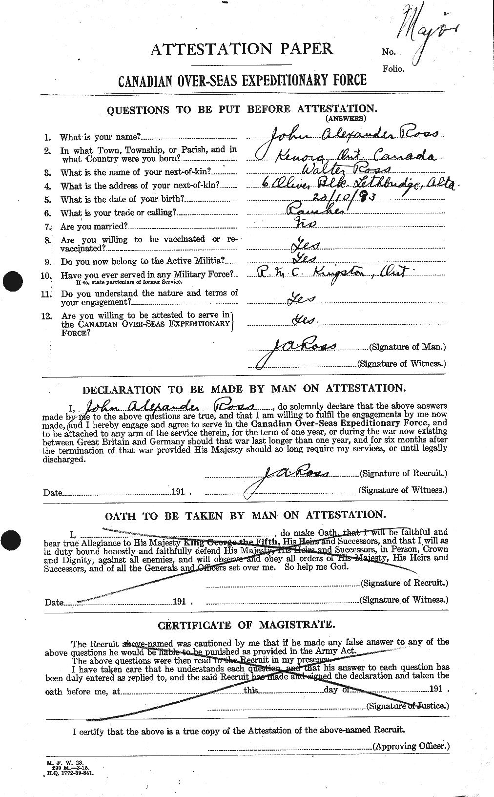 Personnel Records of the First World War - CEF 613386a