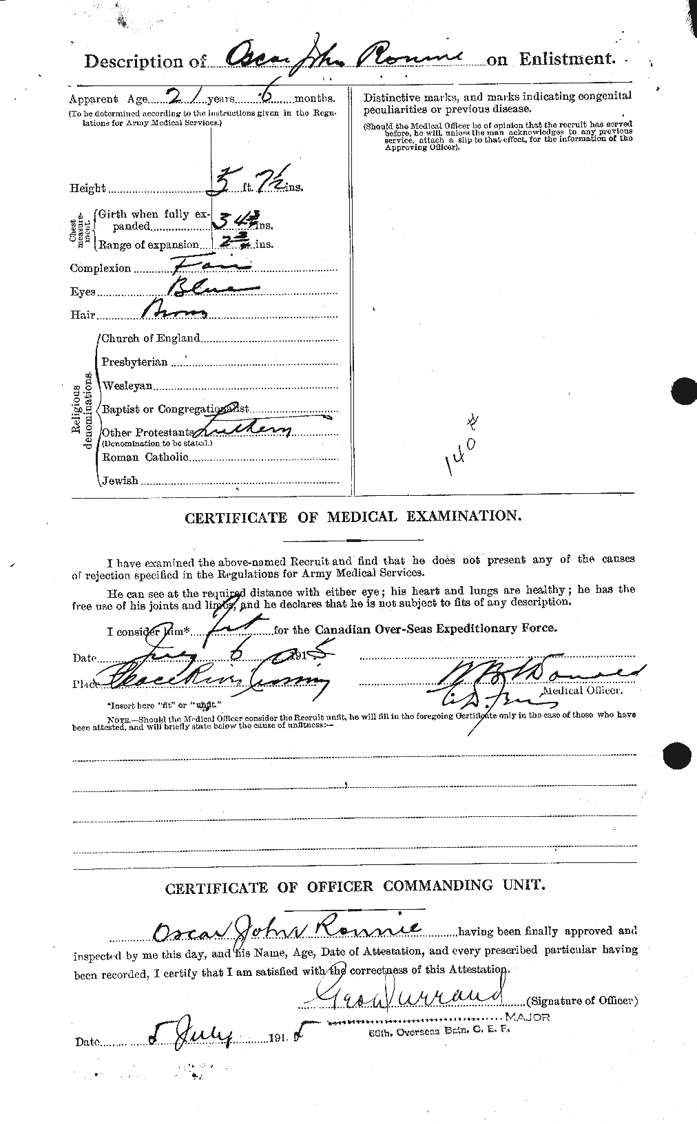 Personnel Records of the First World War - CEF 613801b