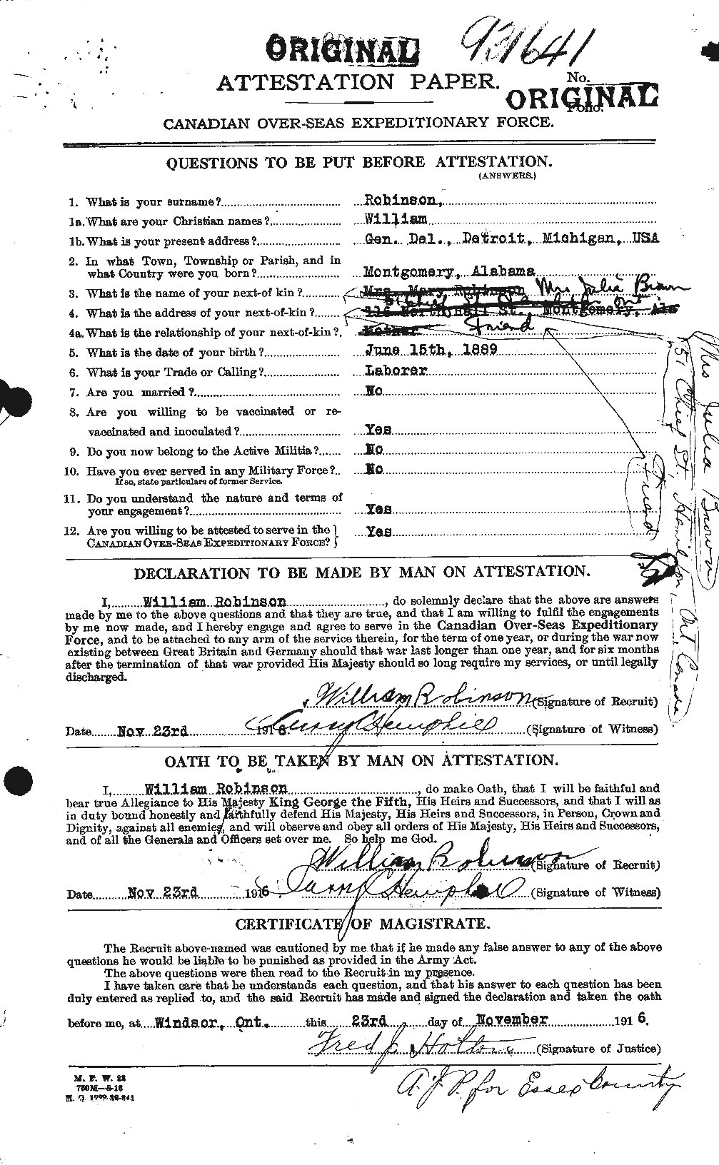 Personnel Records of the First World War - CEF 613950a
