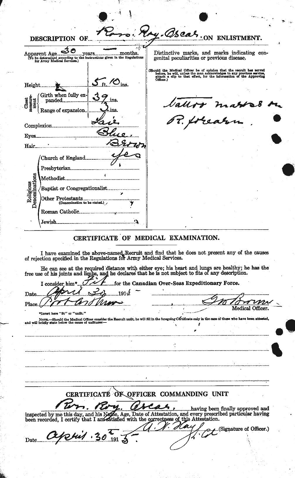 Personnel Records of the First World War - CEF 614009b