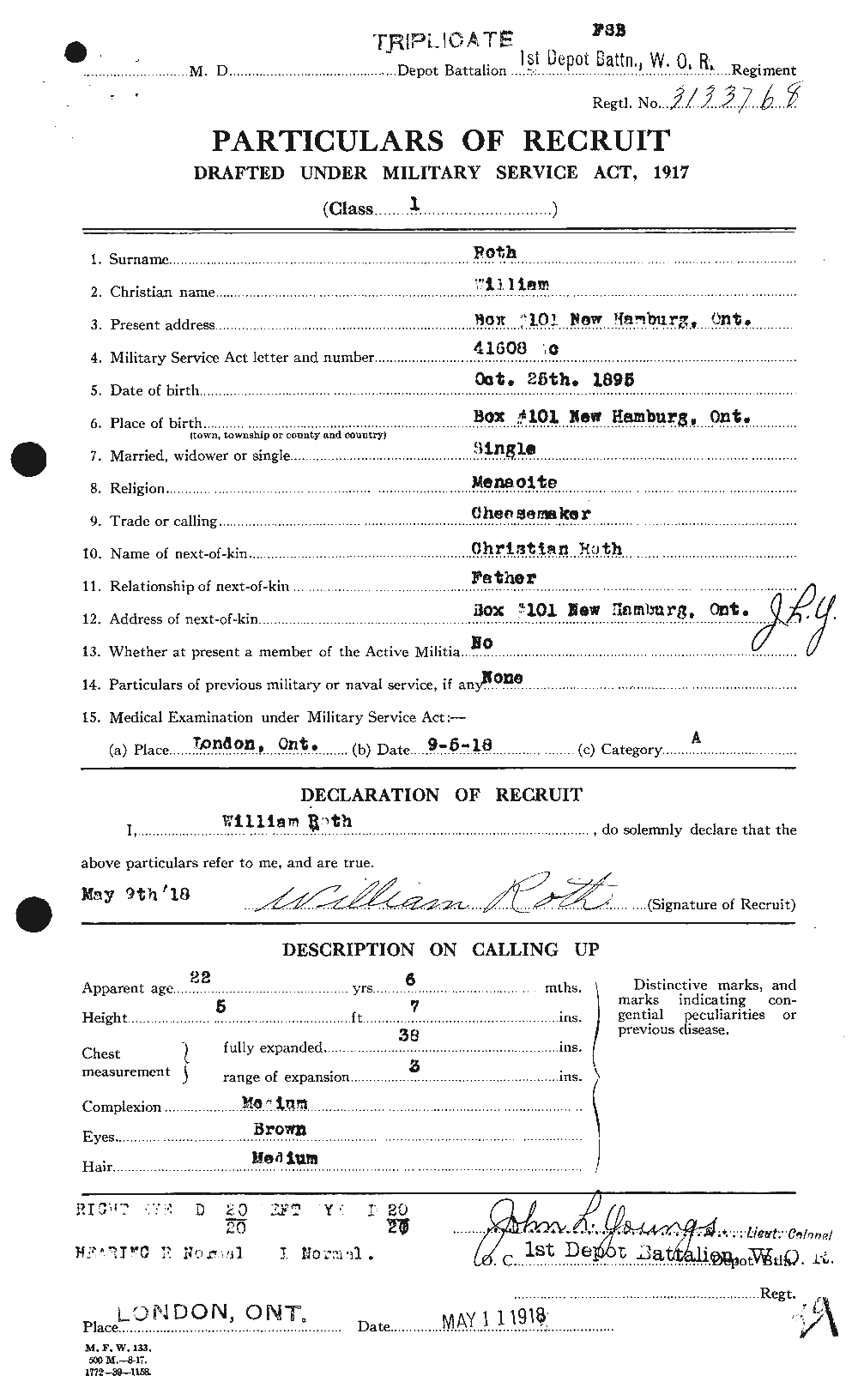 Personnel Records of the First World War - CEF 614398a