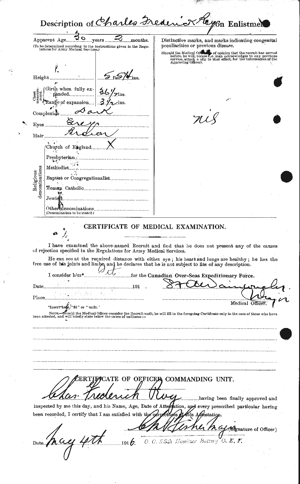 Personnel Records of the First World War - CEF 615703b
