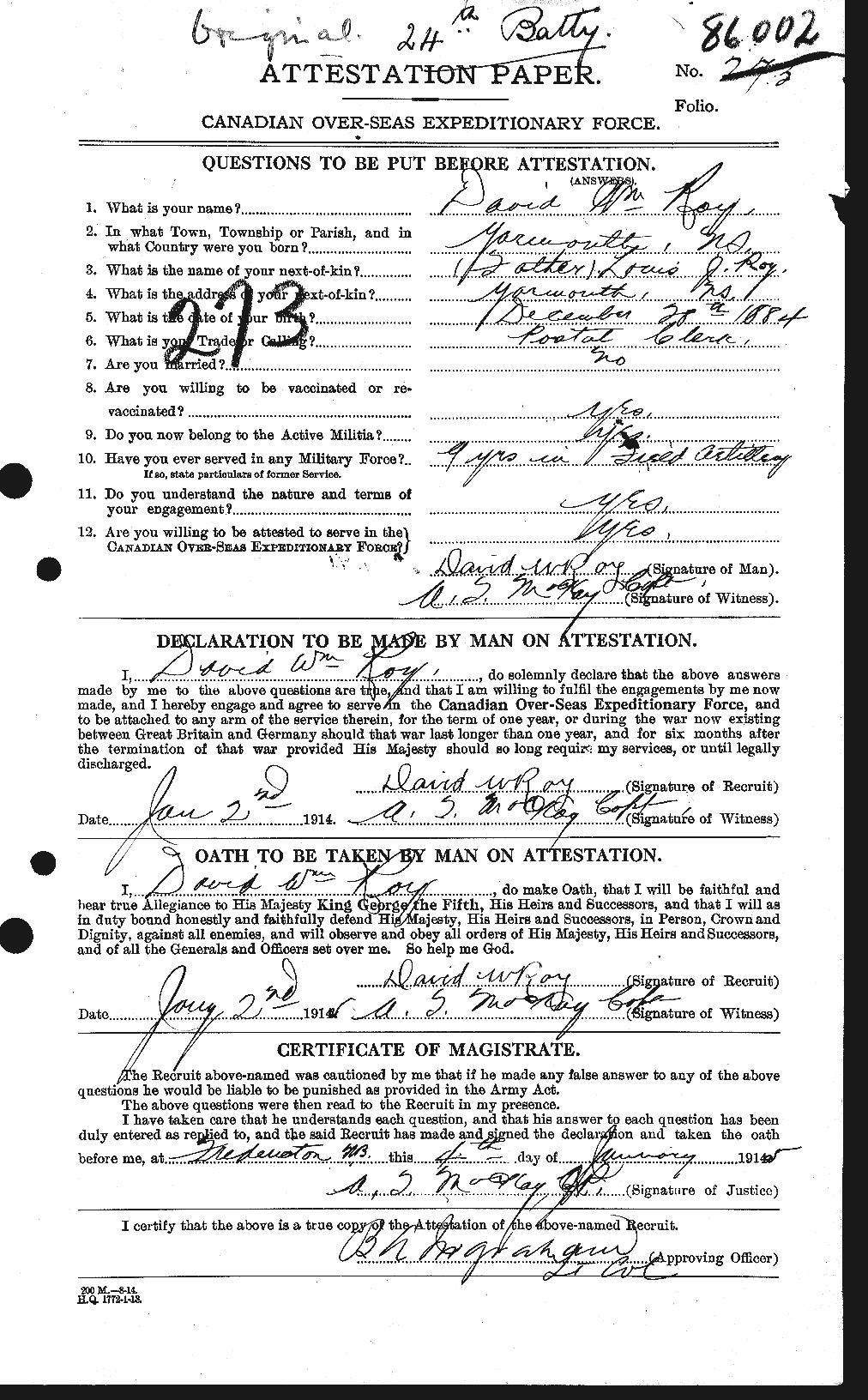 Personnel Records of the First World War - CEF 615724a