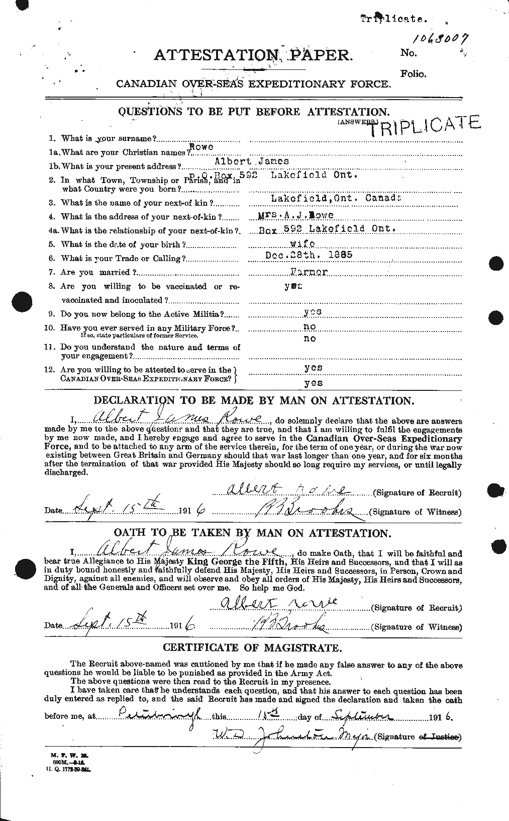 Personnel Records of the First World War - CEF 615785a