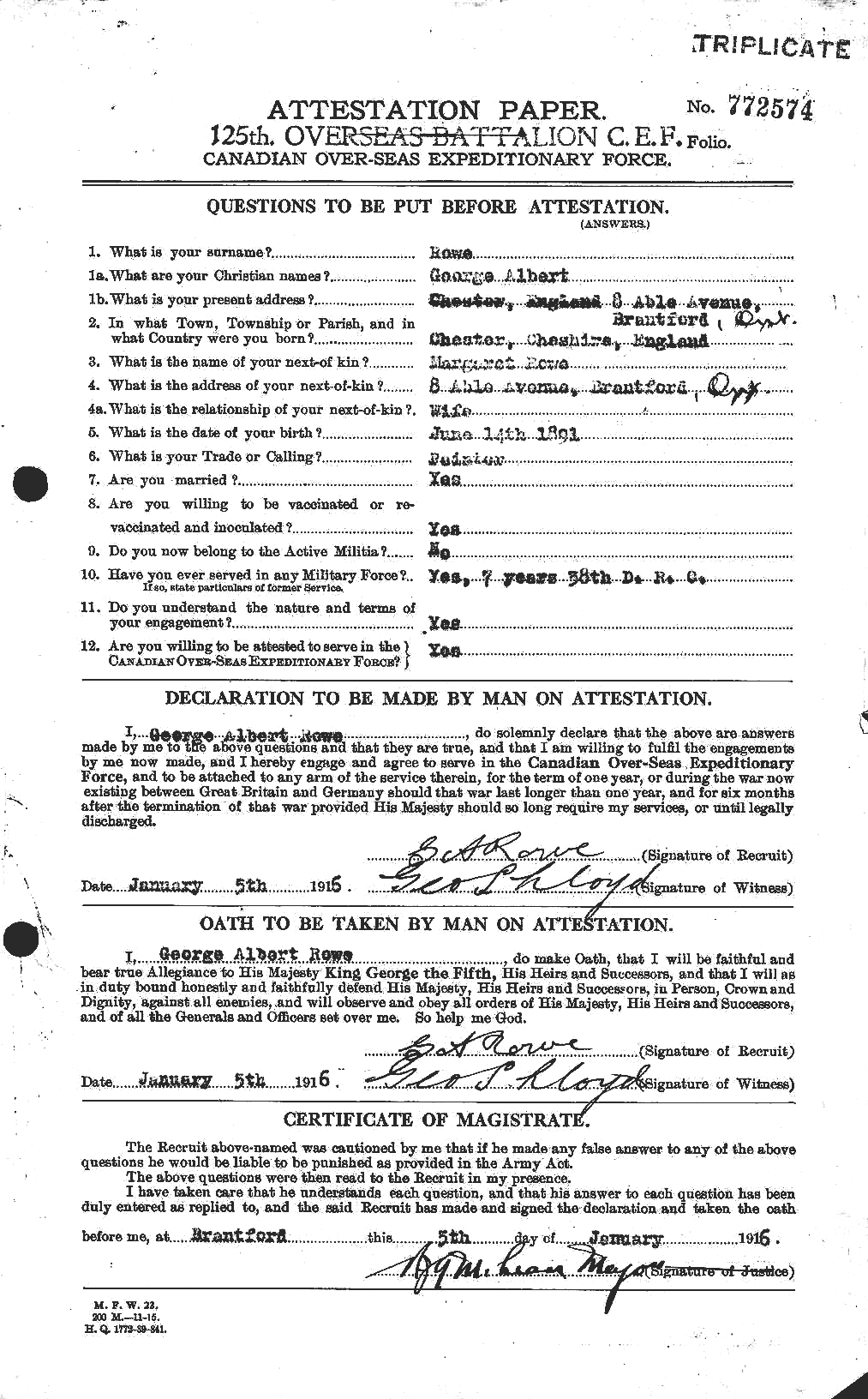 Personnel Records of the First World War - CEF 615877a