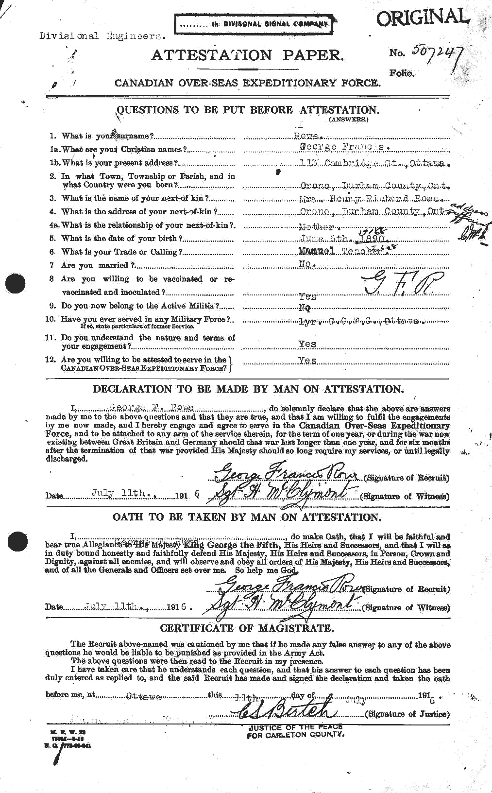 Personnel Records of the First World War - CEF 615879a