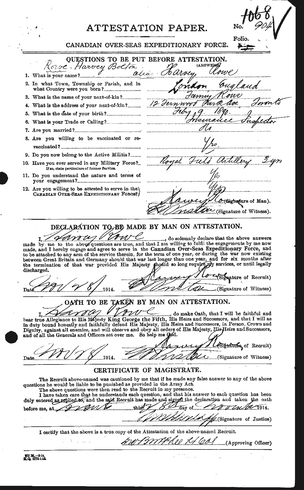 Personnel Records of the First World War - CEF 615896a