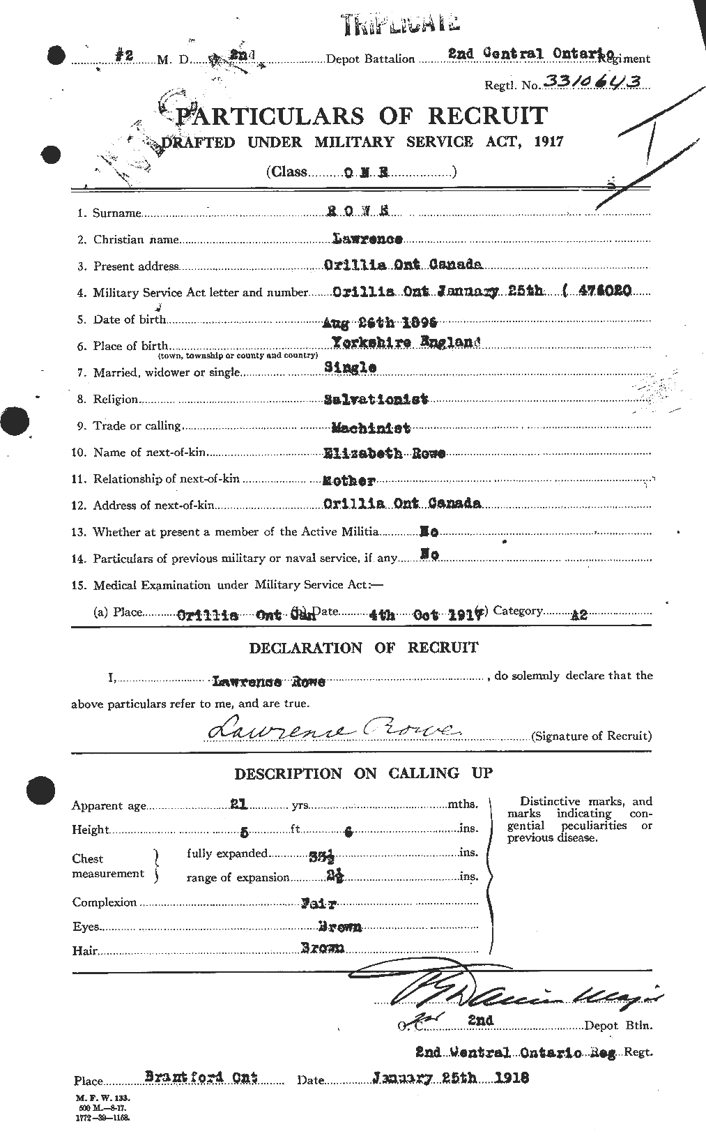 Personnel Records of the First World War - CEF 615944a