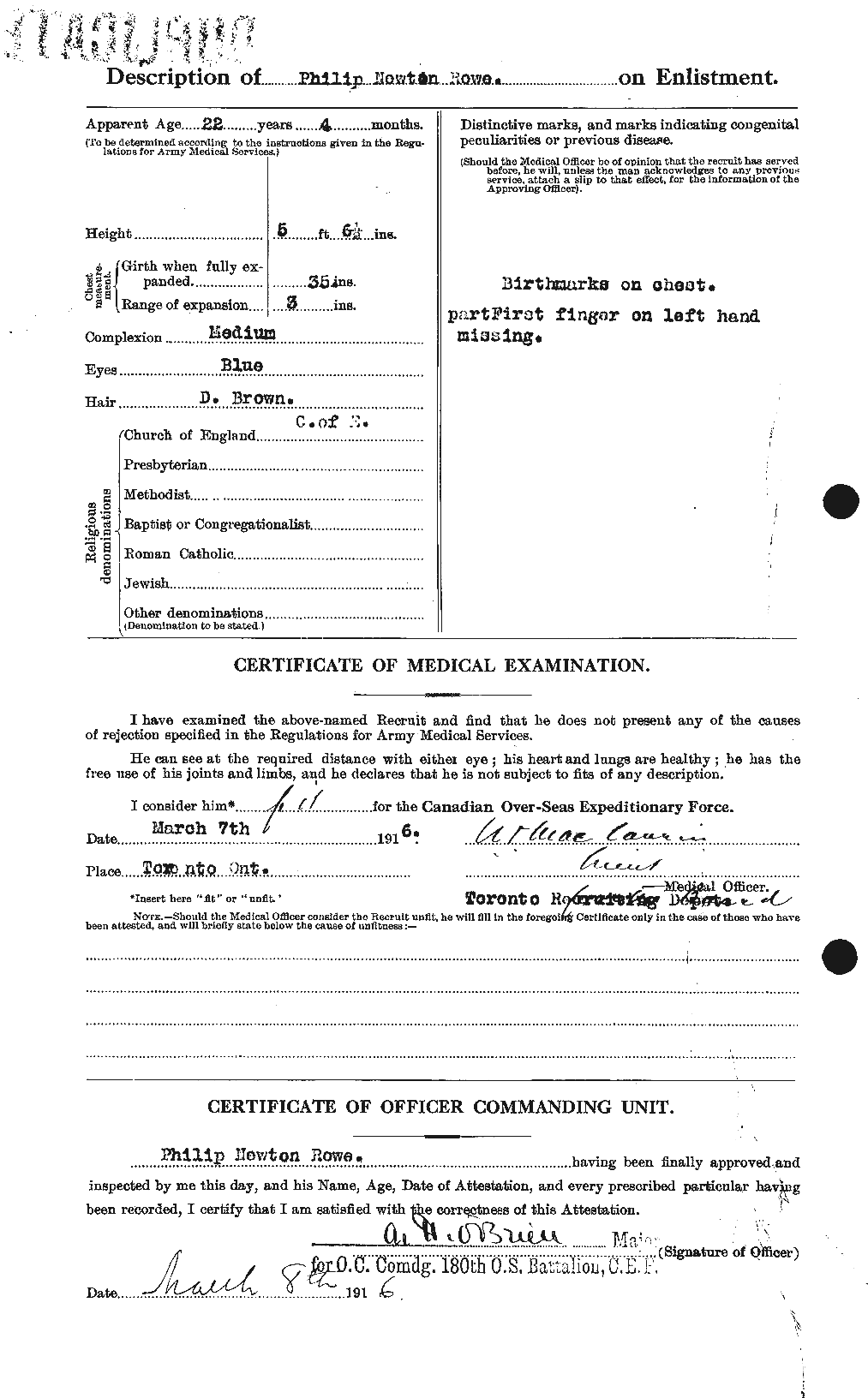 Personnel Records of the First World War - CEF 615961b