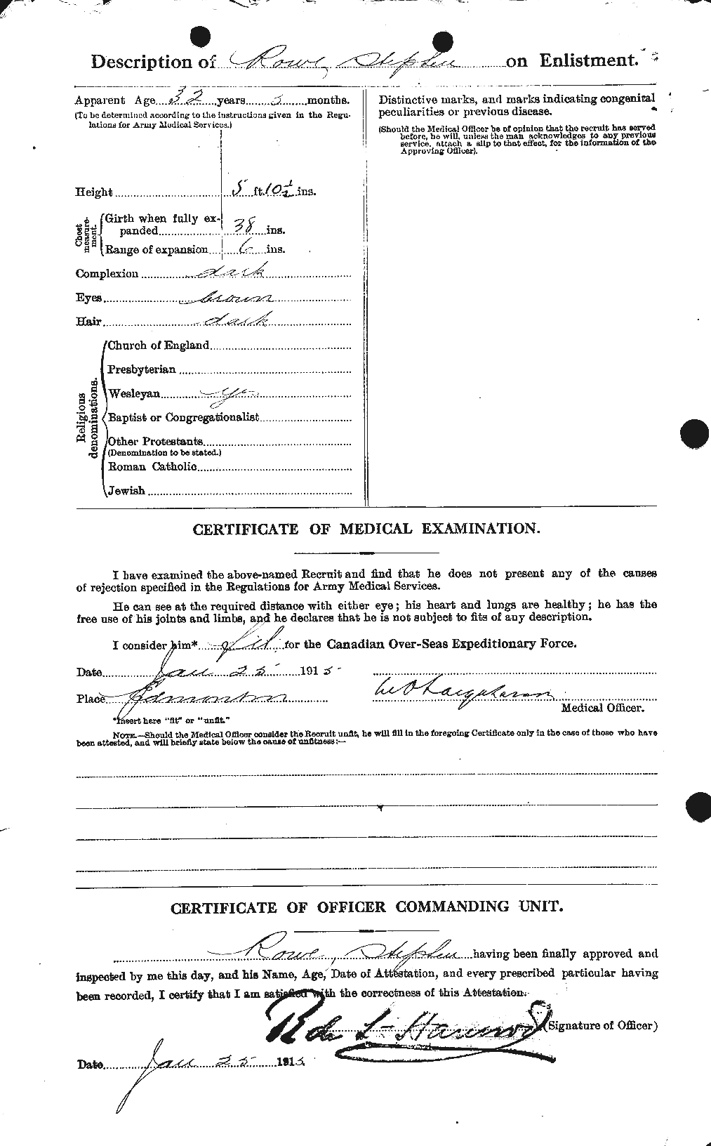 Personnel Records of the First World War - CEF 615993b
