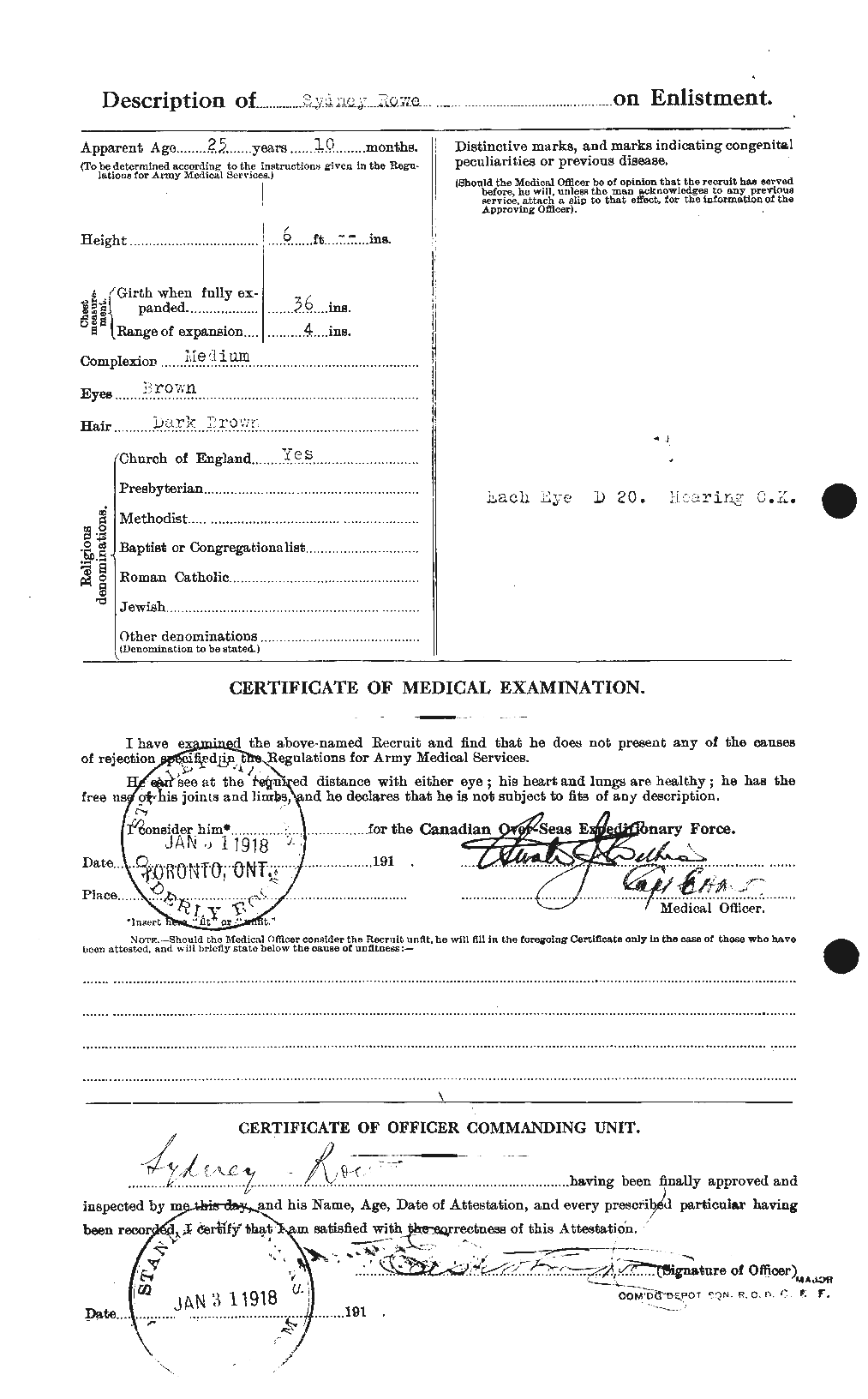 Dossiers du Personnel de la Première Guerre mondiale - CEC 615995b