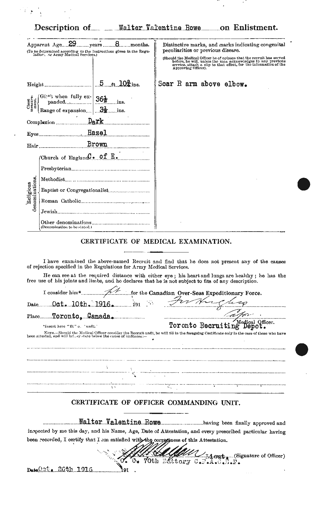 Personnel Records of the First World War - CEF 616012b