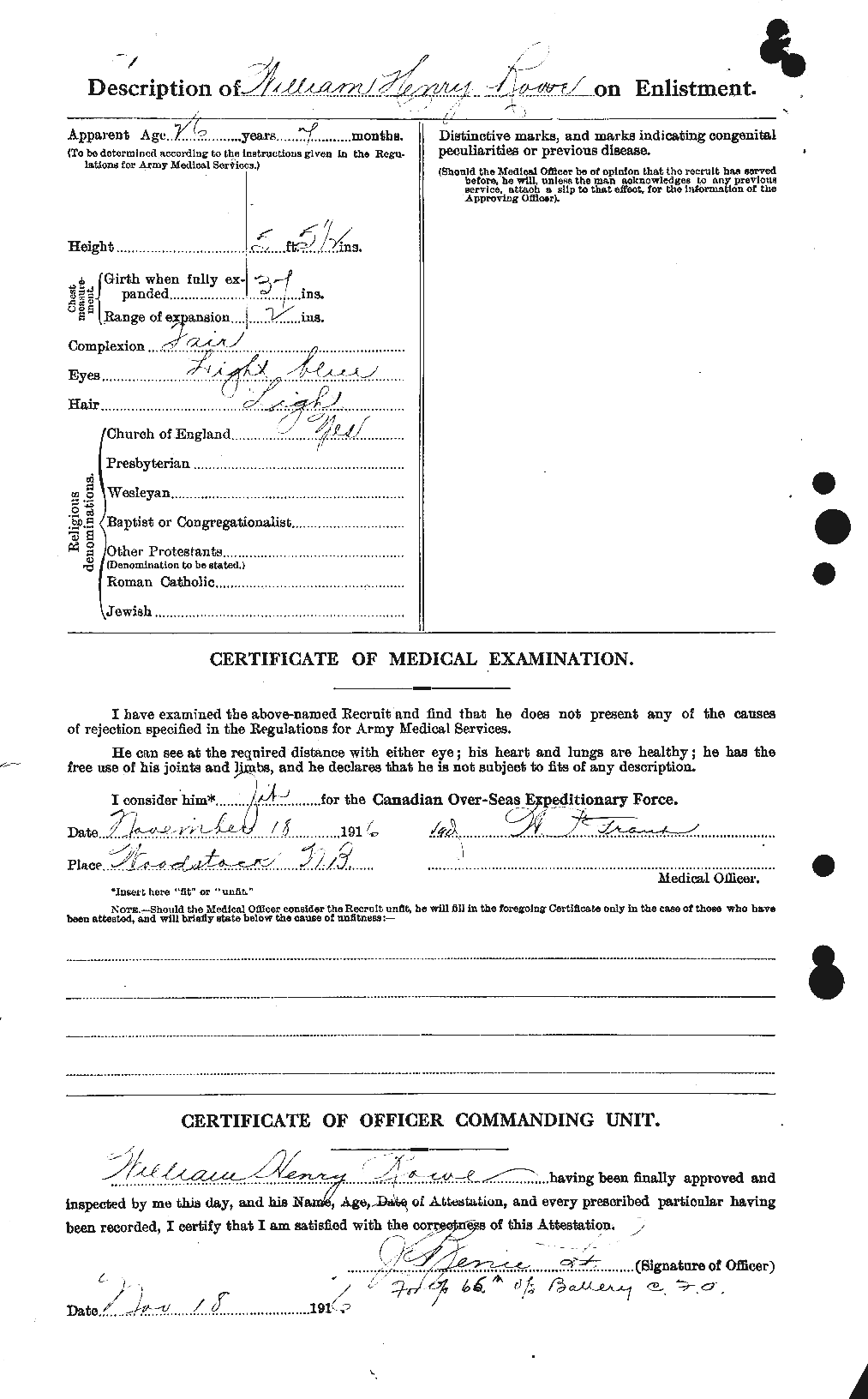 Personnel Records of the First World War - CEF 616028b