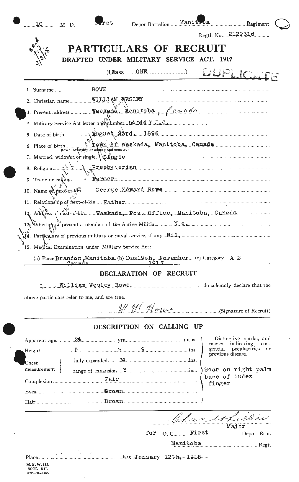 Personnel Records of the First World War - CEF 616044a
