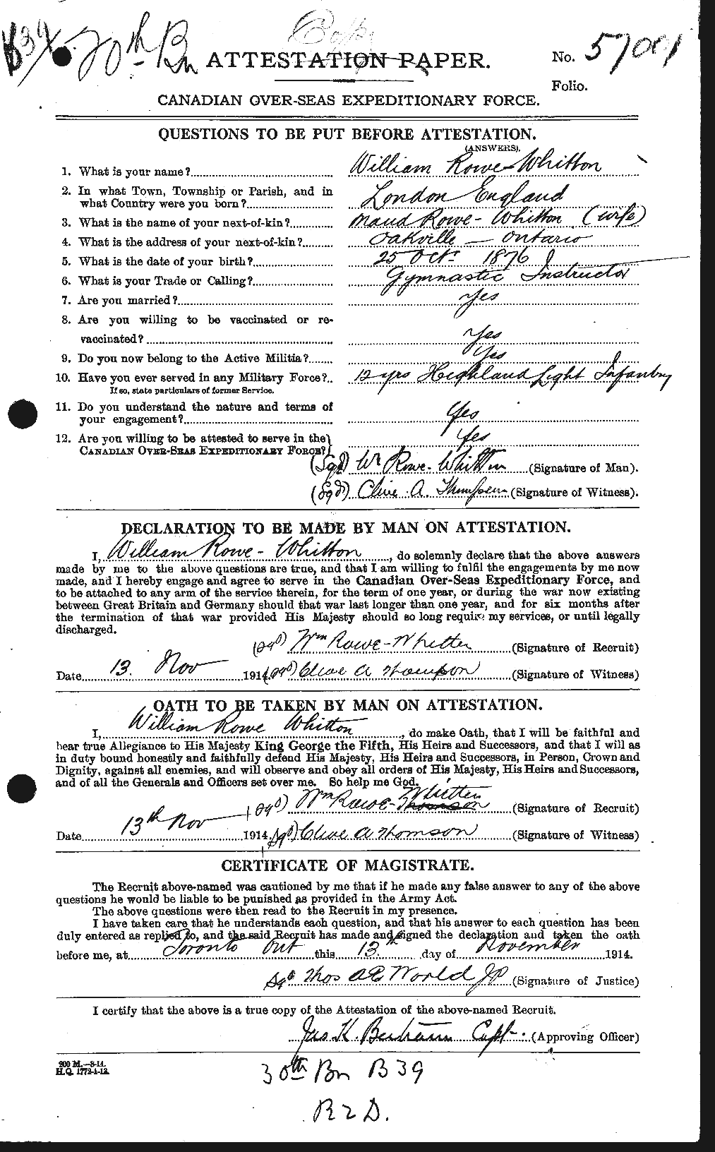 Personnel Records of the First World War - CEF 616045a