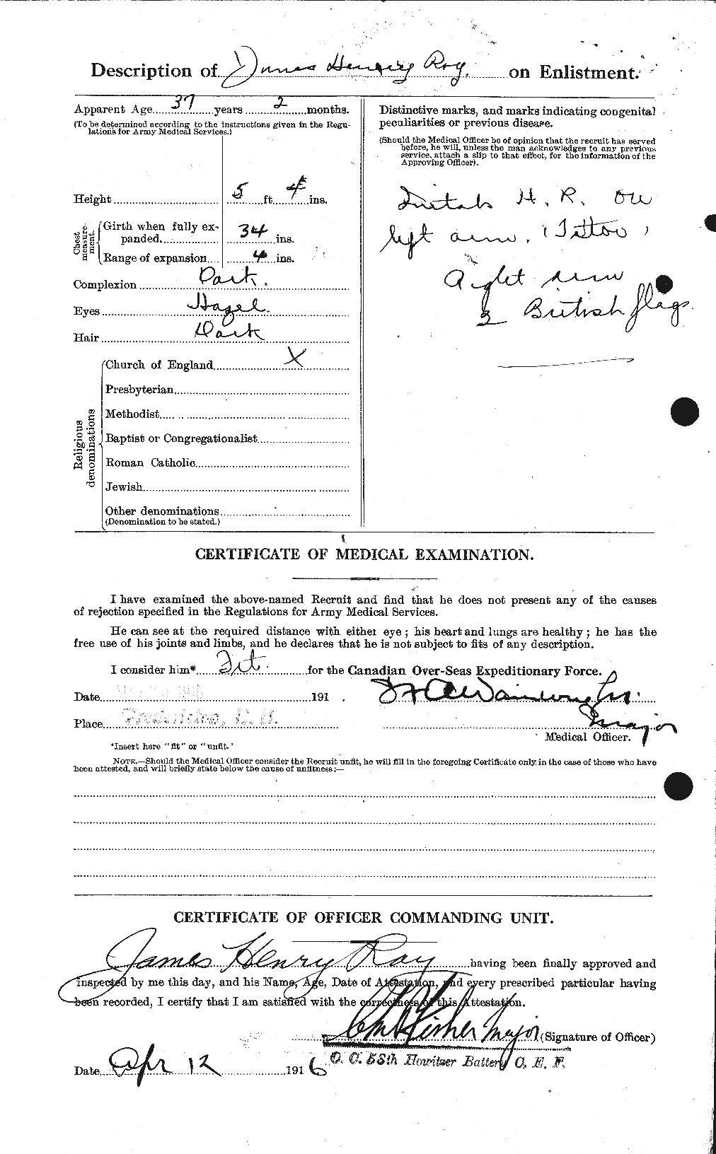 Personnel Records of the First World War - CEF 616724b