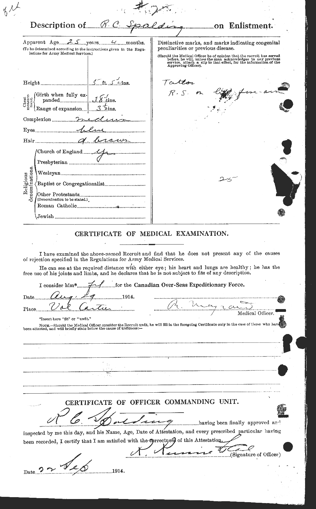 Personnel Records of the First World War - CEF 618355b