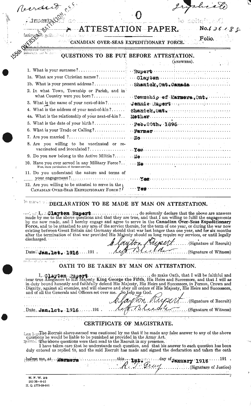 Personnel Records of the First World War - CEF 618545a