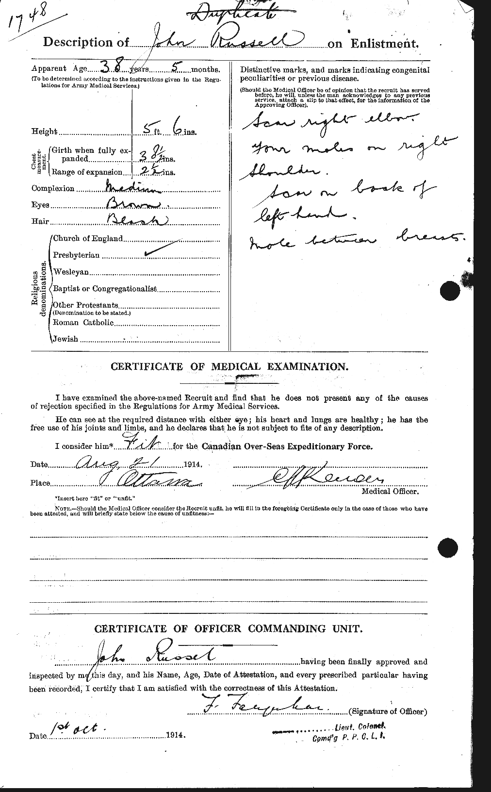 Personnel Records of the First World War - CEF 619091b