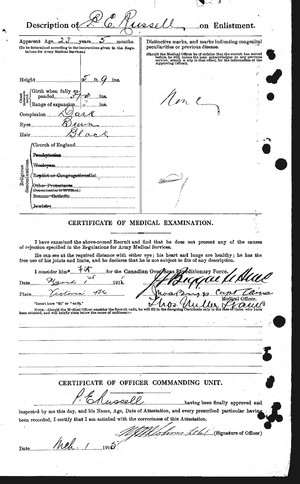 Personnel Records of the First World War - CEF 619211b
