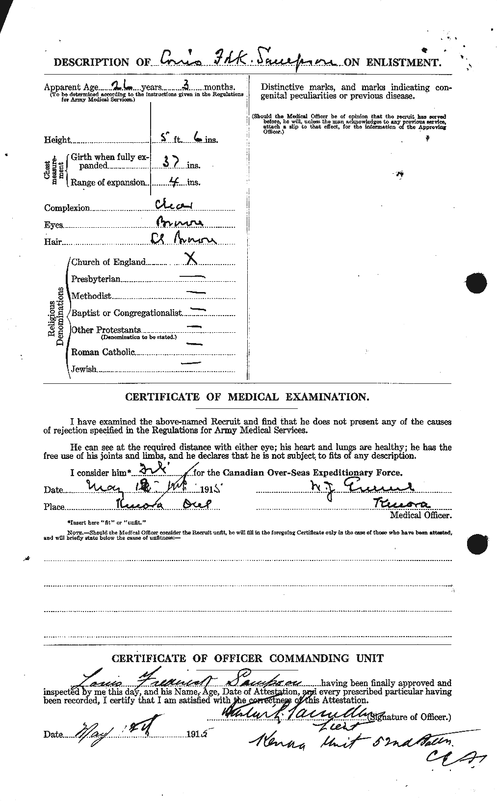Personnel Records of the First World War - CEF 619581b