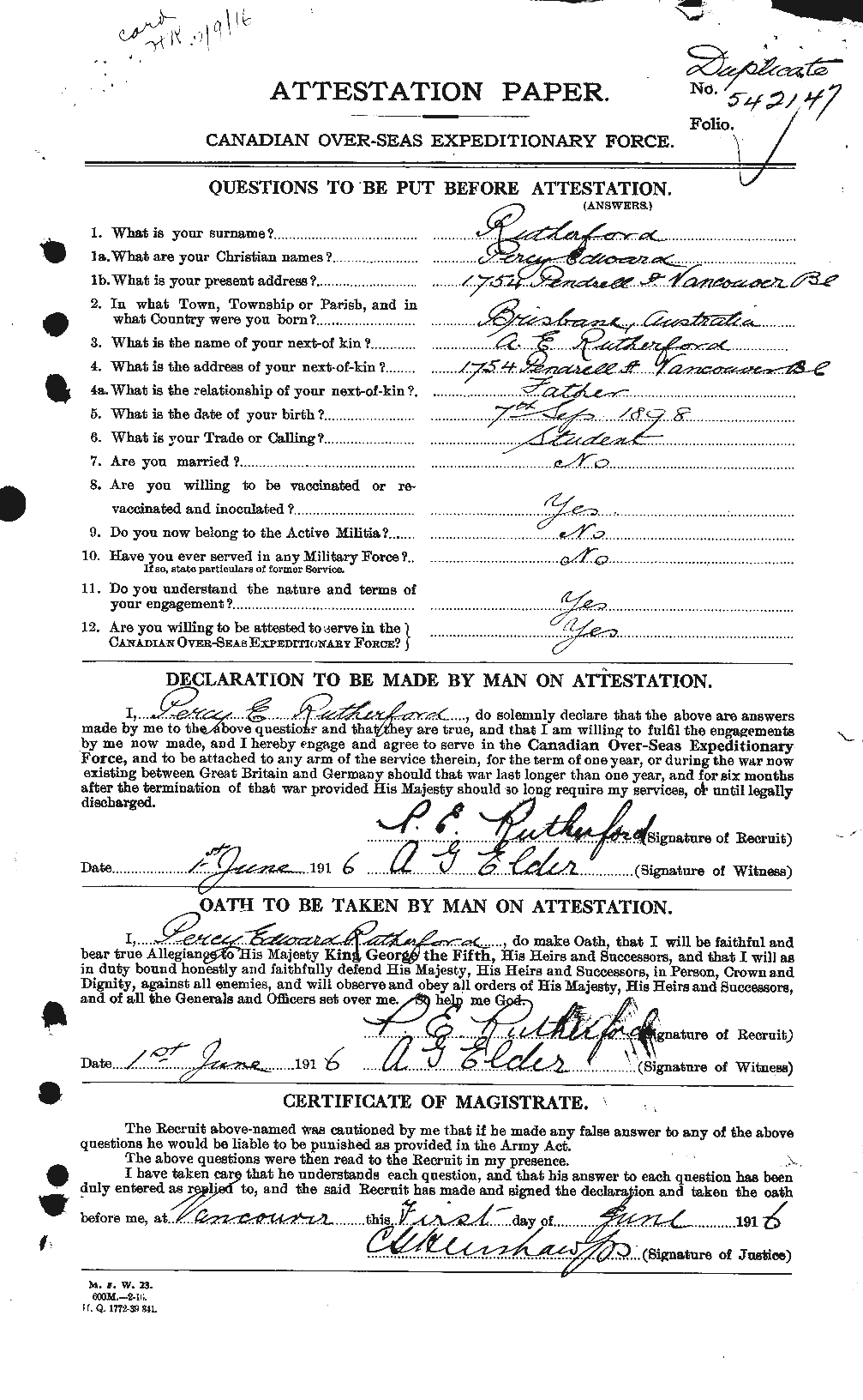Personnel Records of the First World War - CEF 620668a