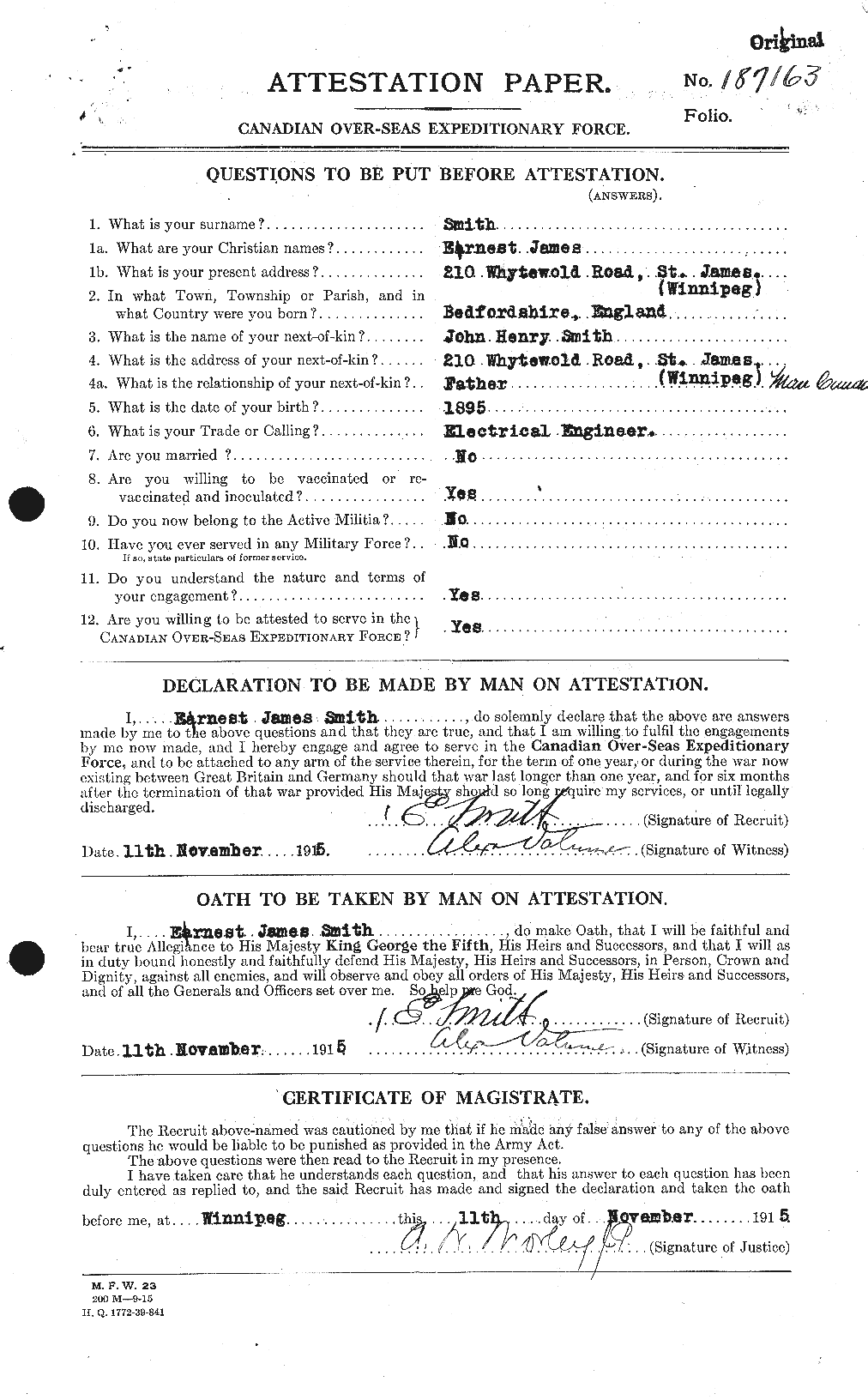 Personnel Records of the First World War - CEF 621203a