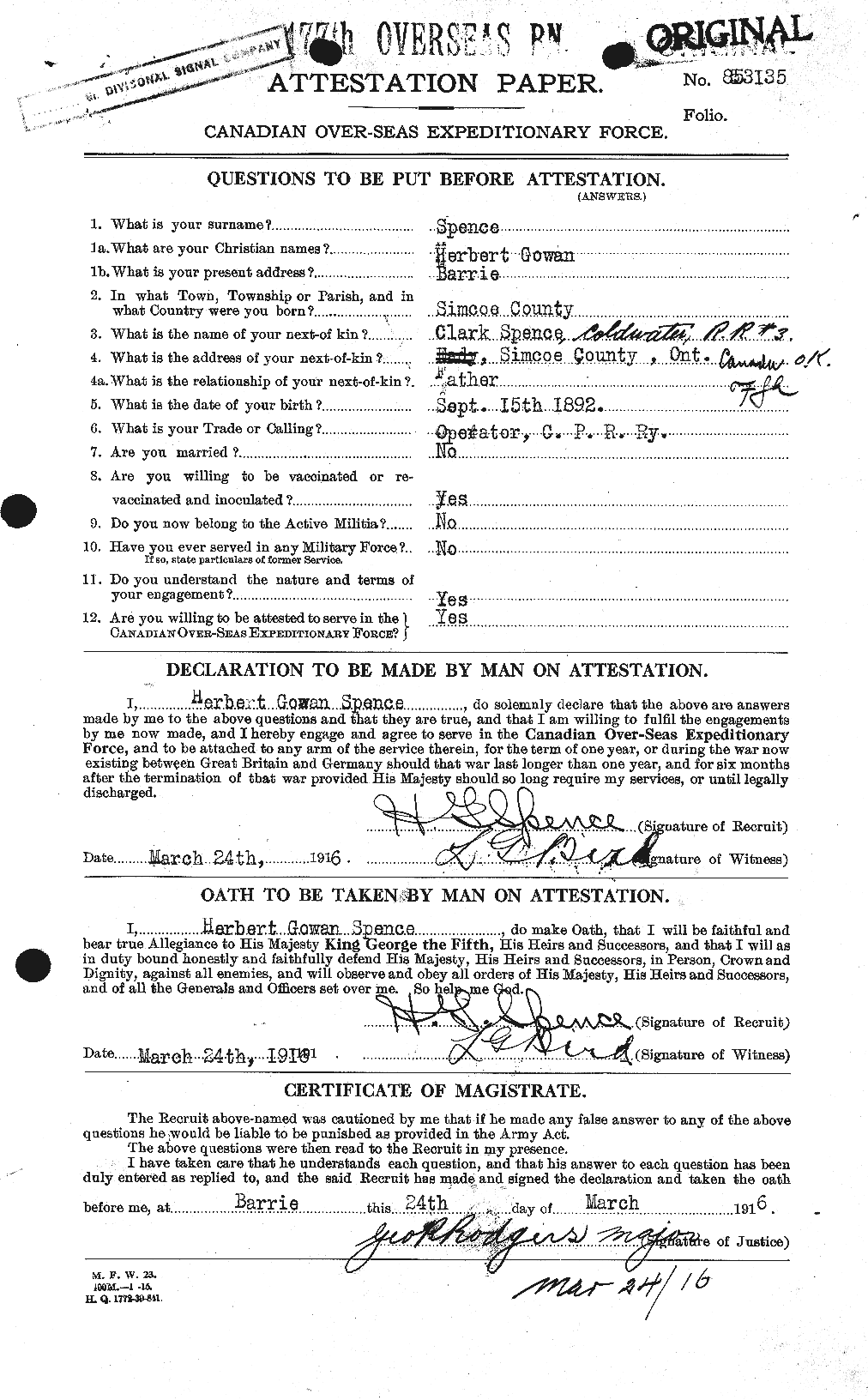 Personnel Records of the First World War - CEF 621338a