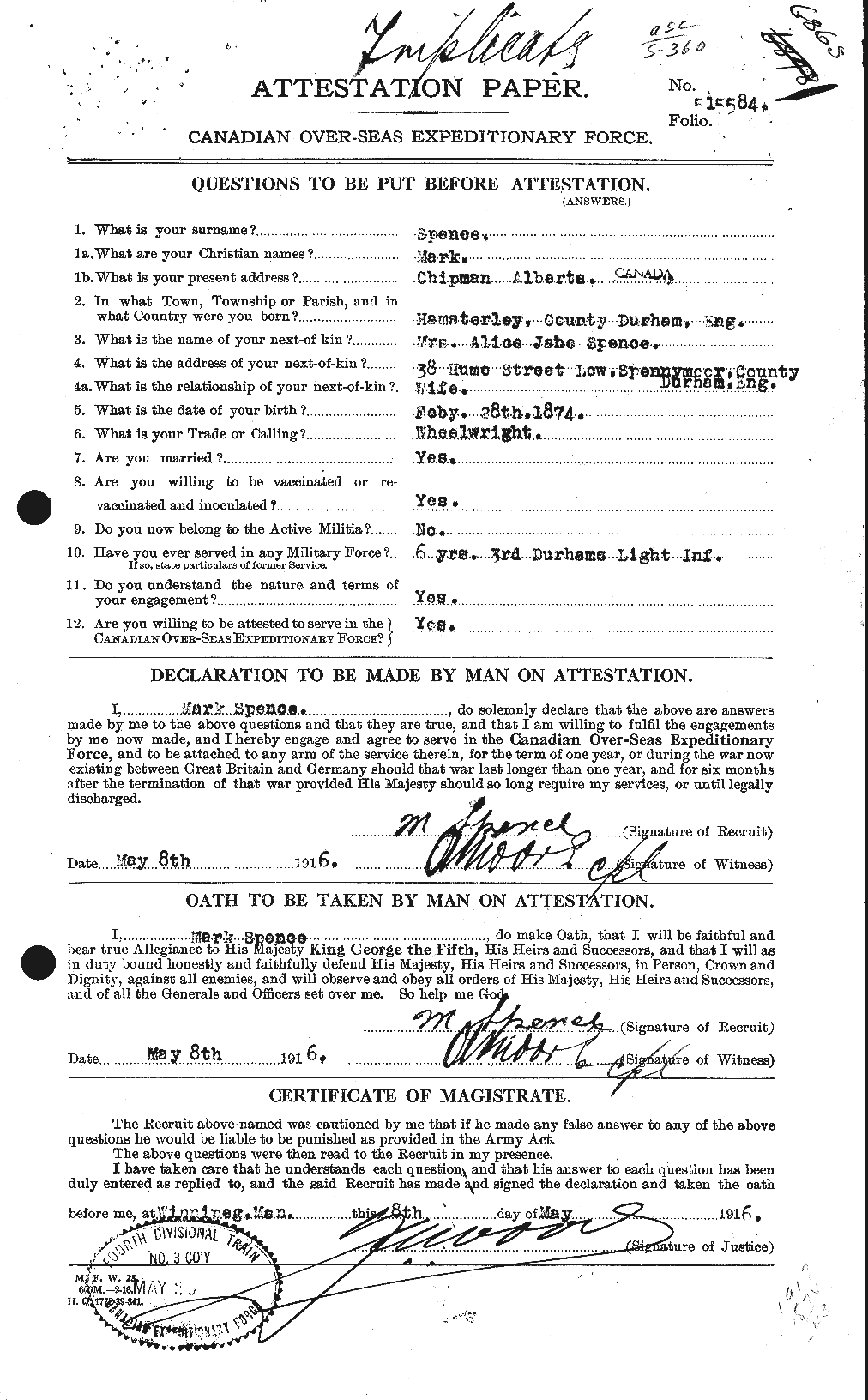 Personnel Records of the First World War - CEF 621394a