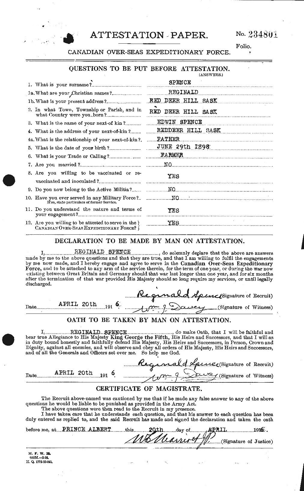 Personnel Records of the First World War - CEF 621409a