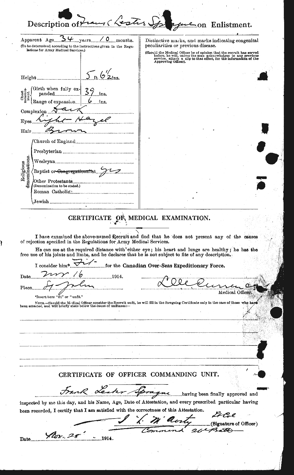 Personnel Records of the First World War - CEF 621461b
