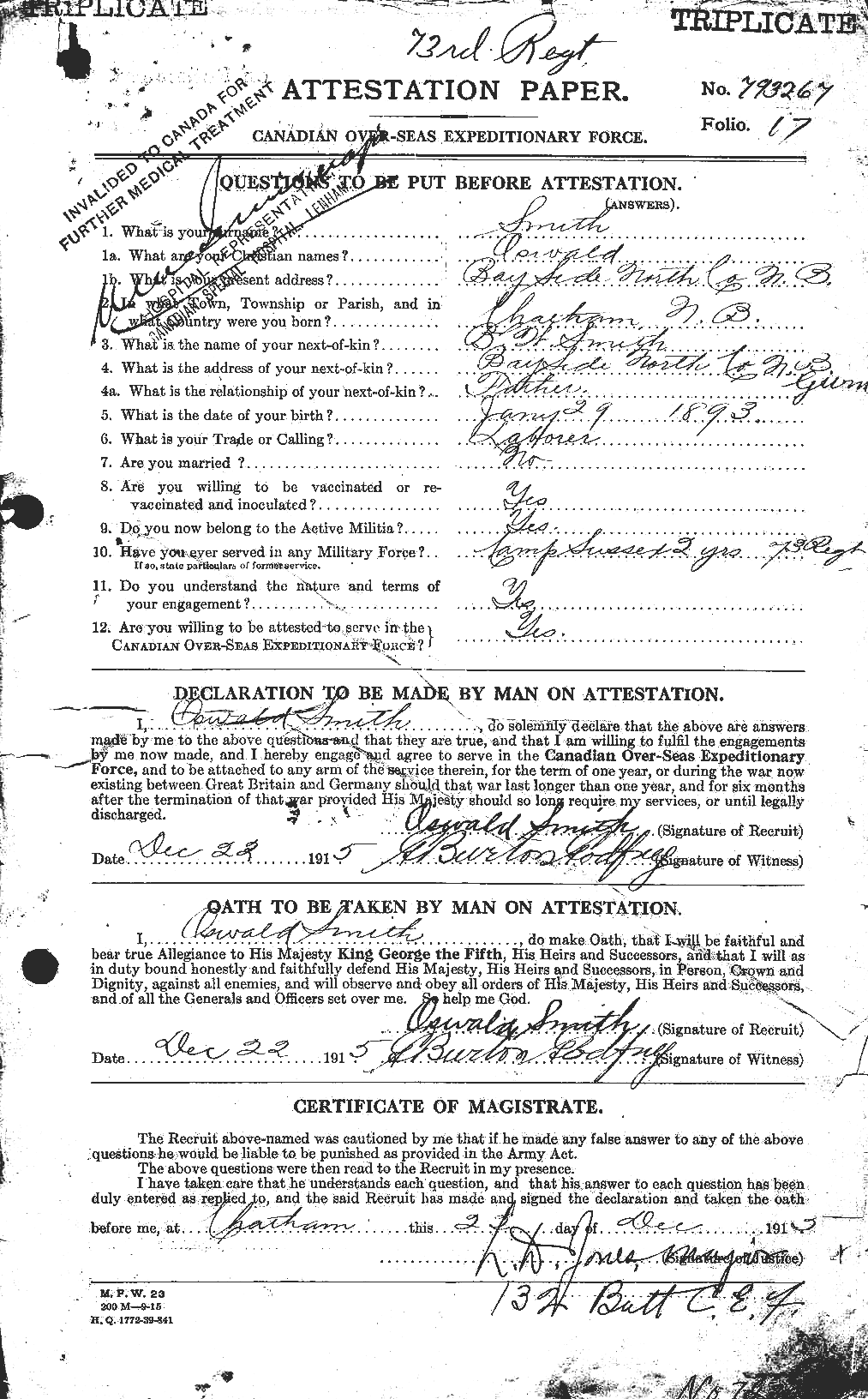Personnel Records of the First World War - CEF 622114a